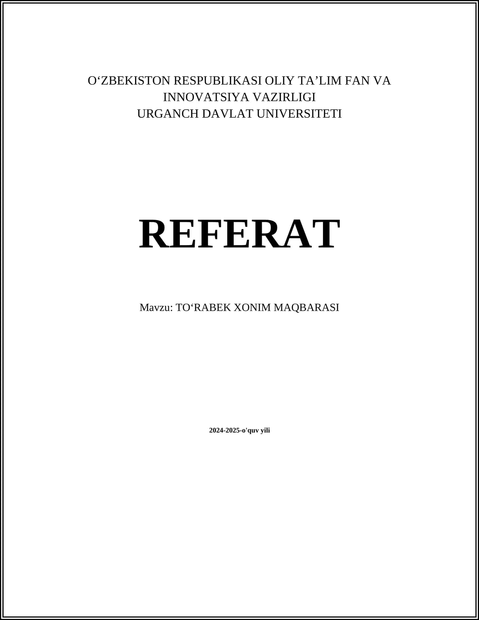 TOʻRABEK XONIM MAQBARASI 1