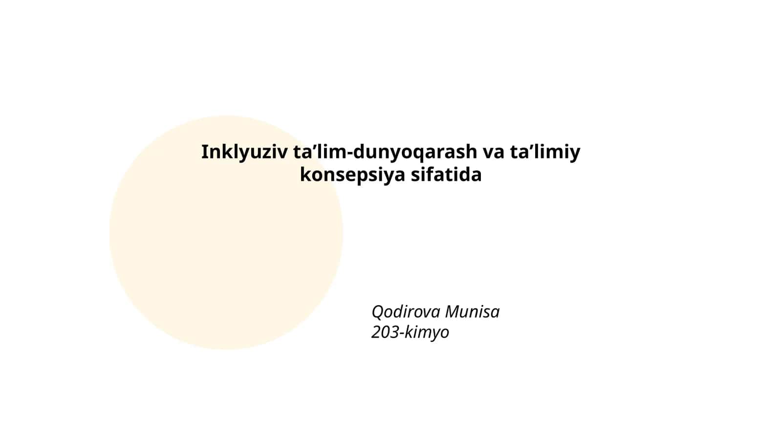 Inklyuziv taʼlimning asosiy tushunchalari 1