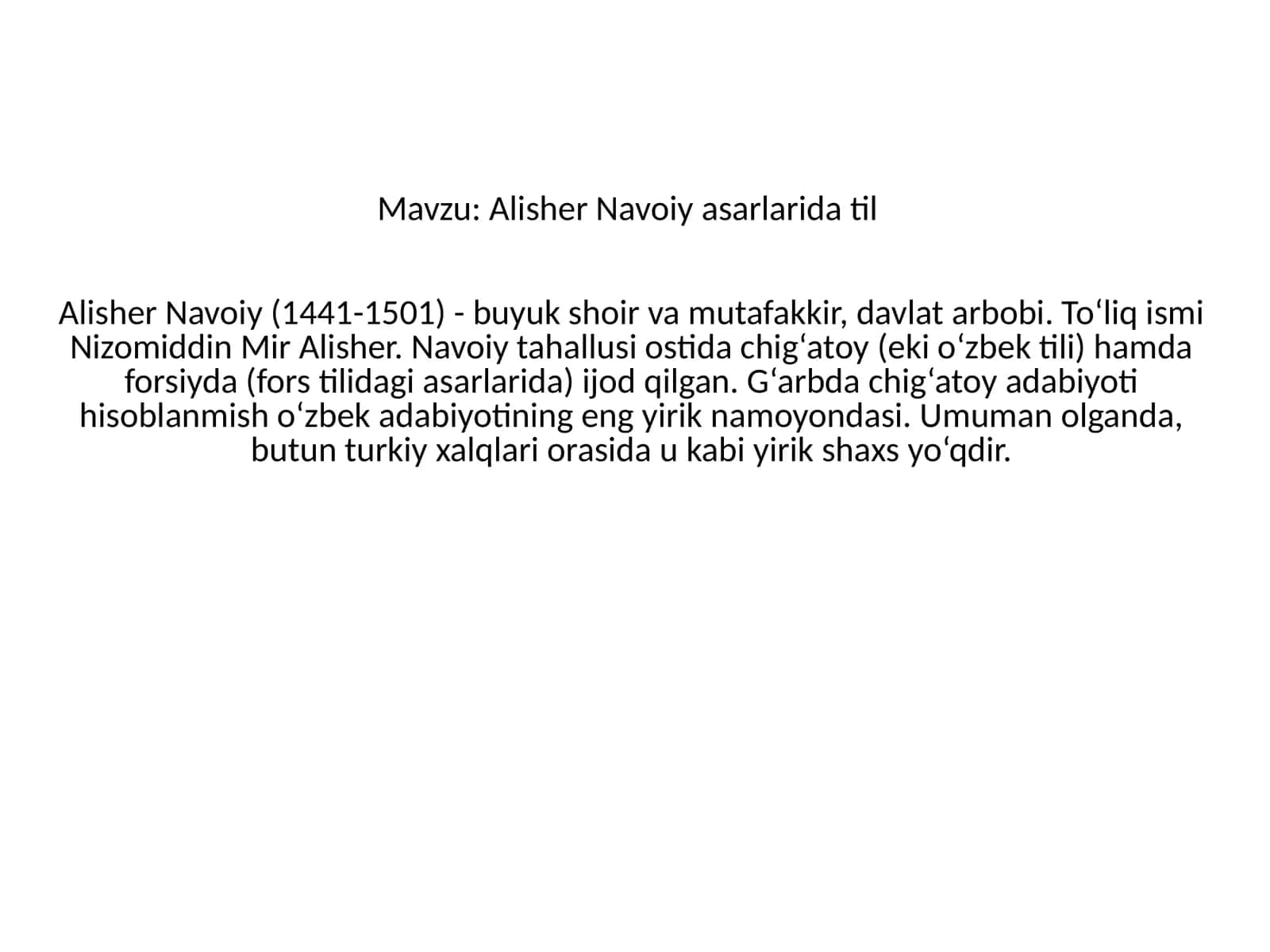 AlisherNavoiyasarlaridatil 1