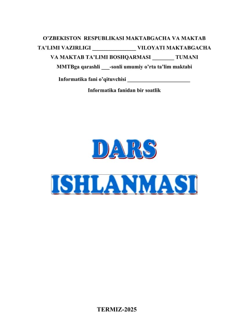 HUJJATGA HEADER VA FOOTER MAYDONLARINI QOʻSHISH 1