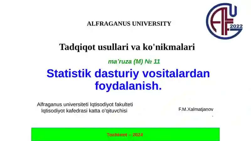 Ma’ruza(M)№11
