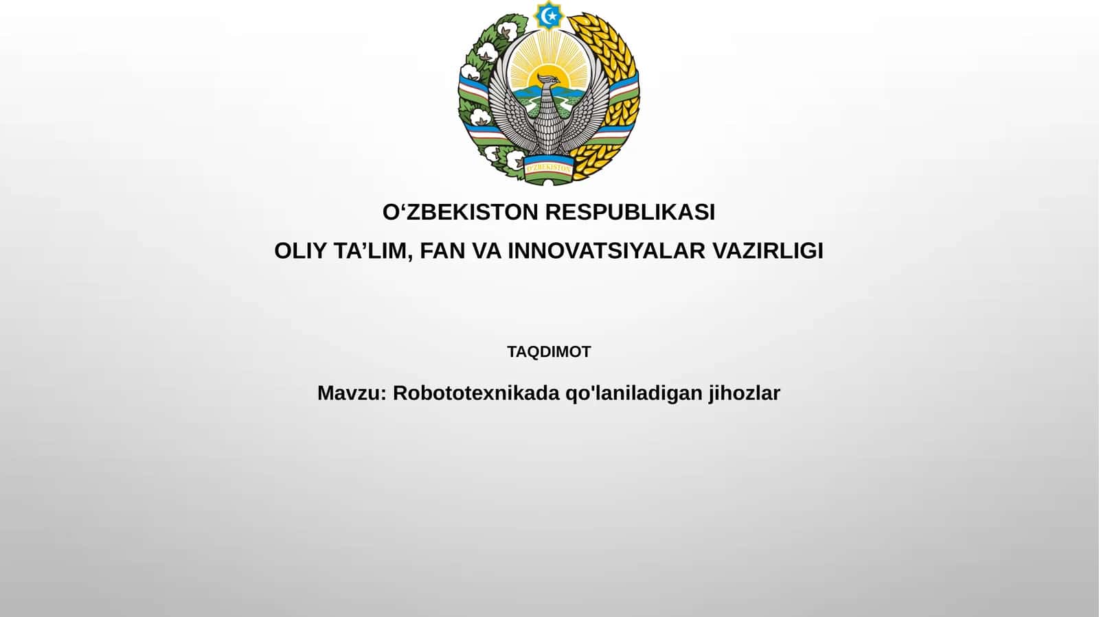 Robotika uskunalari 1
