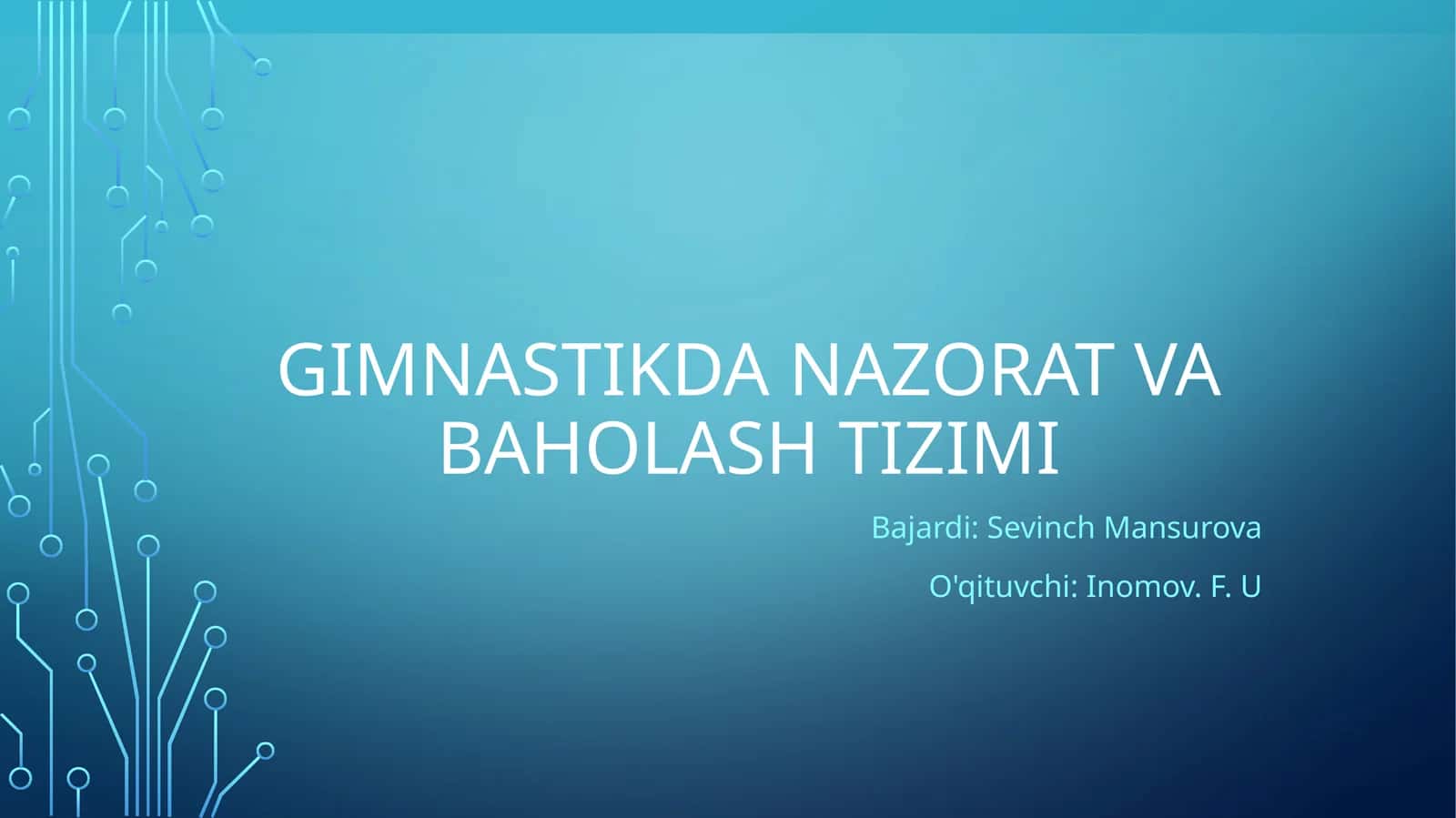 Gimnastikda nazorat va baholash tizimi 1