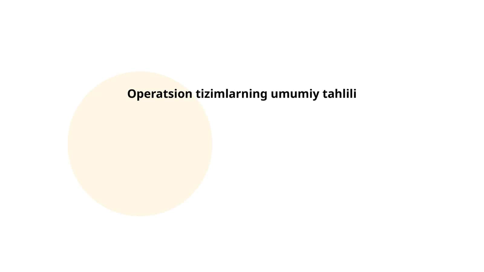 Operatsion tizimlarning umumiy tahlili 1