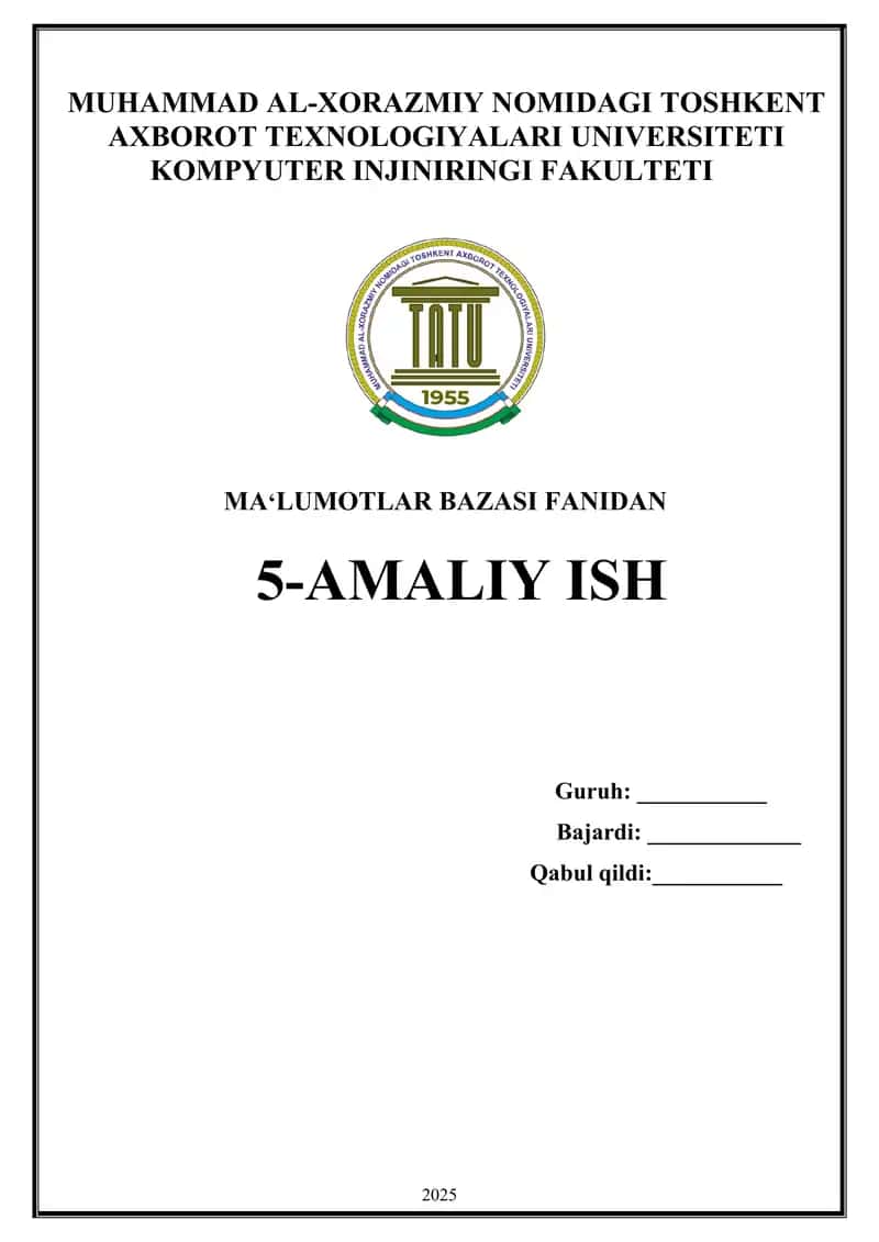 Ma’lumotlarni saralash Where standart so‘zidan foydalanish 1