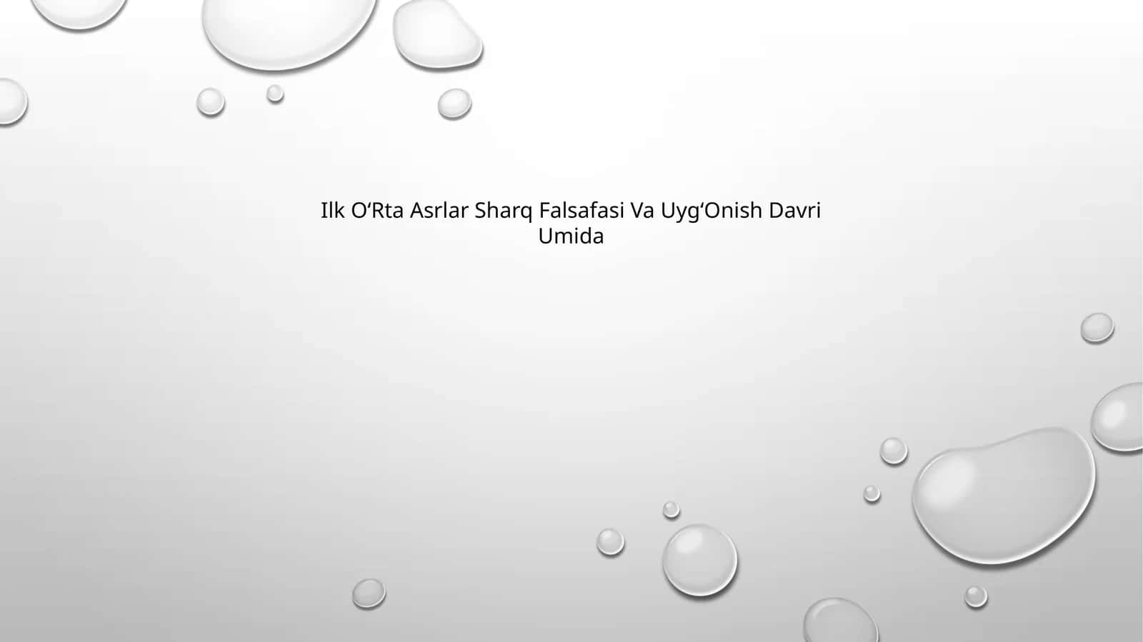 Ilk OʻRta Asrlar Sharq Falsafasi Va UygʻOnish Davri 1