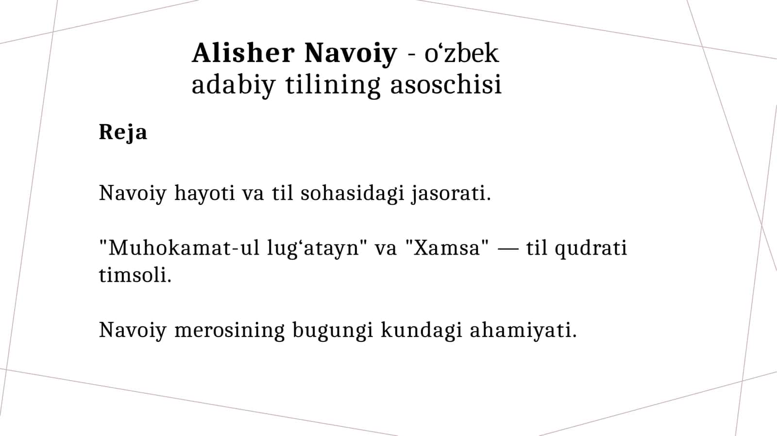 Alisher Navoiy 1