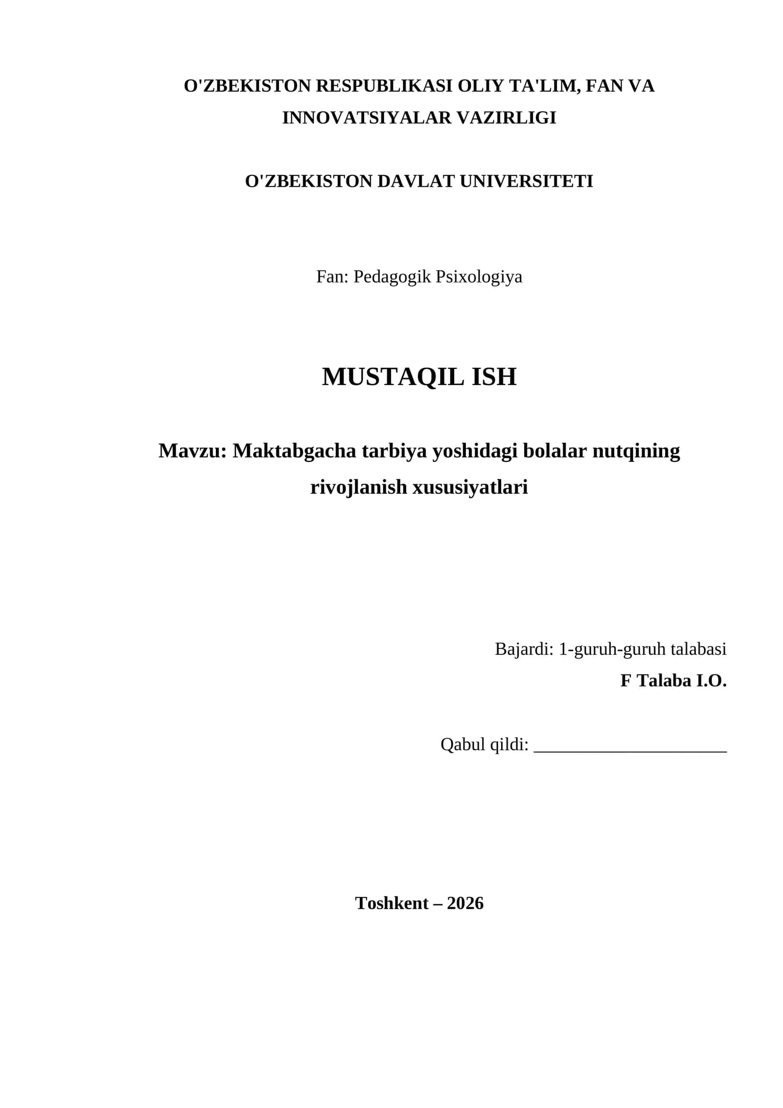 Maktabgacha tarbiya yoshidagi bolalar nutqining rivojlanish xususiyatlari 1