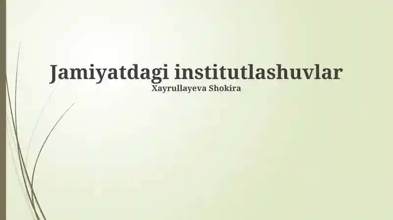 Institutsionallashuv