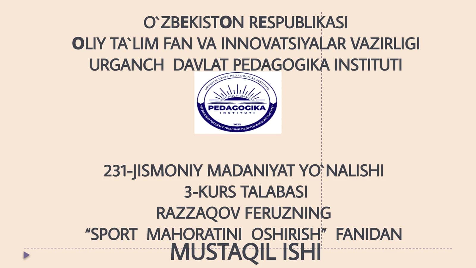 "SPORT MAHORATINI OSHIRISH" 1