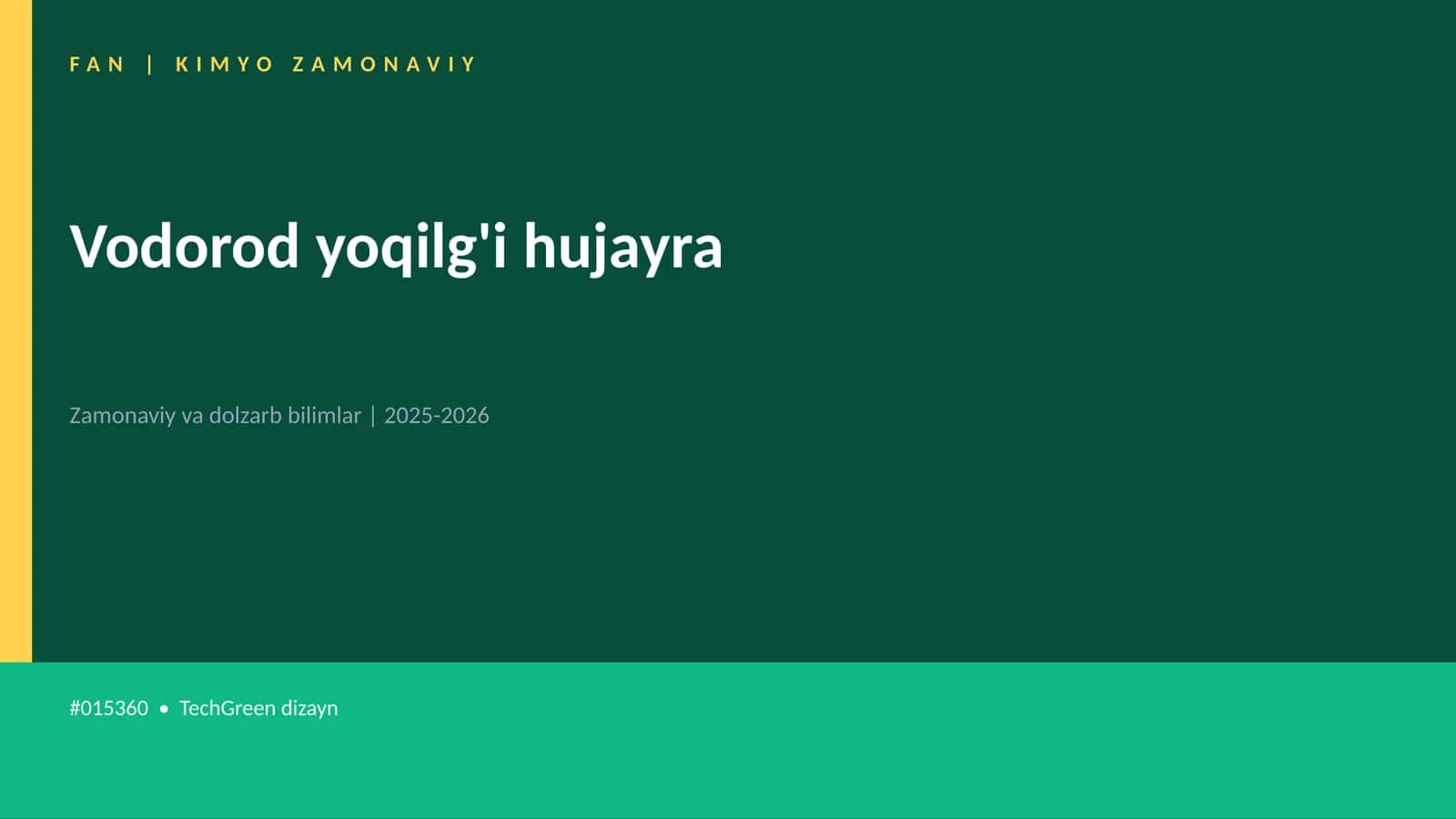 Vodorod yoqilg'i hujayra 1