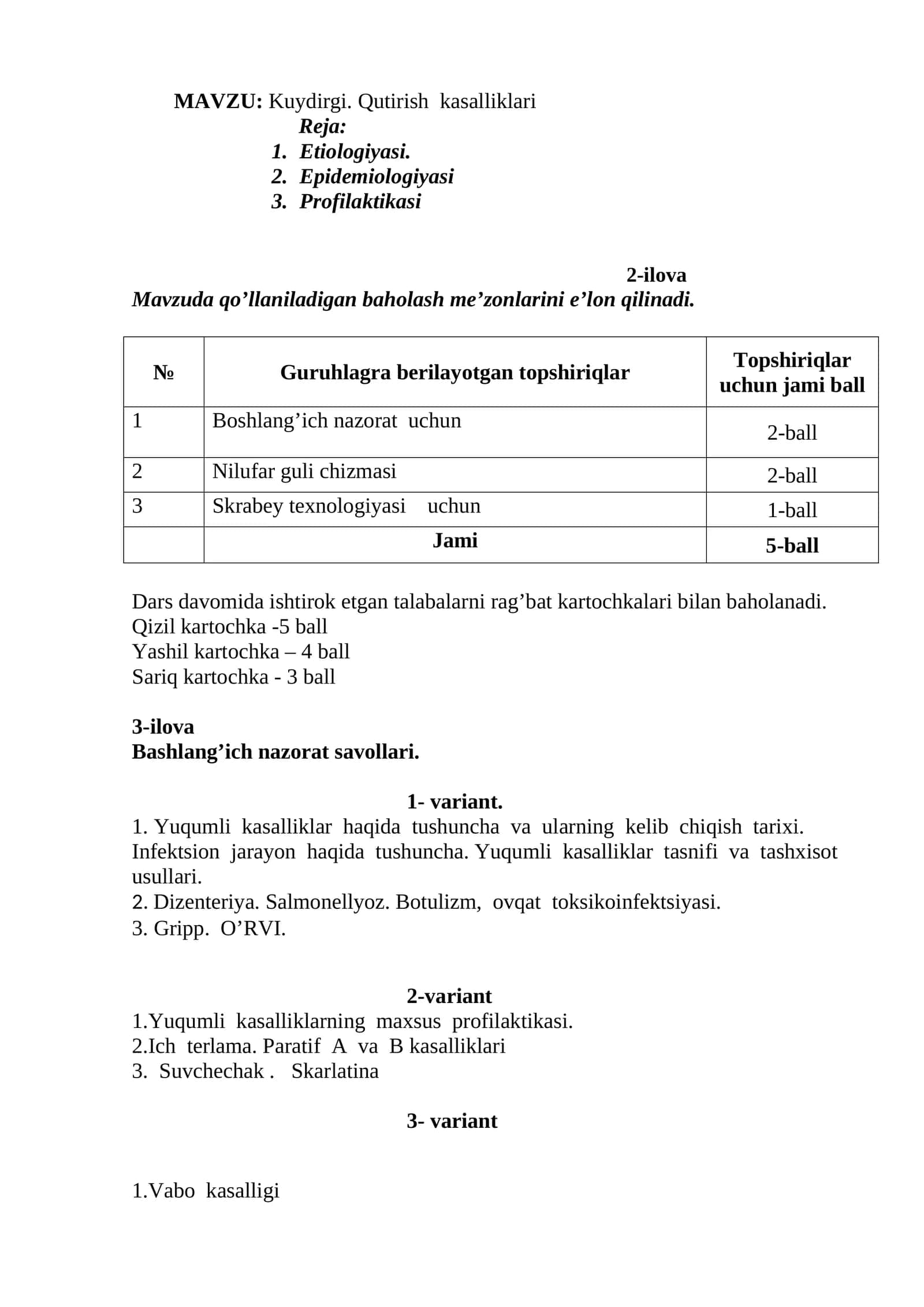 Kuydirgi. Qutirish kasalliklari 1