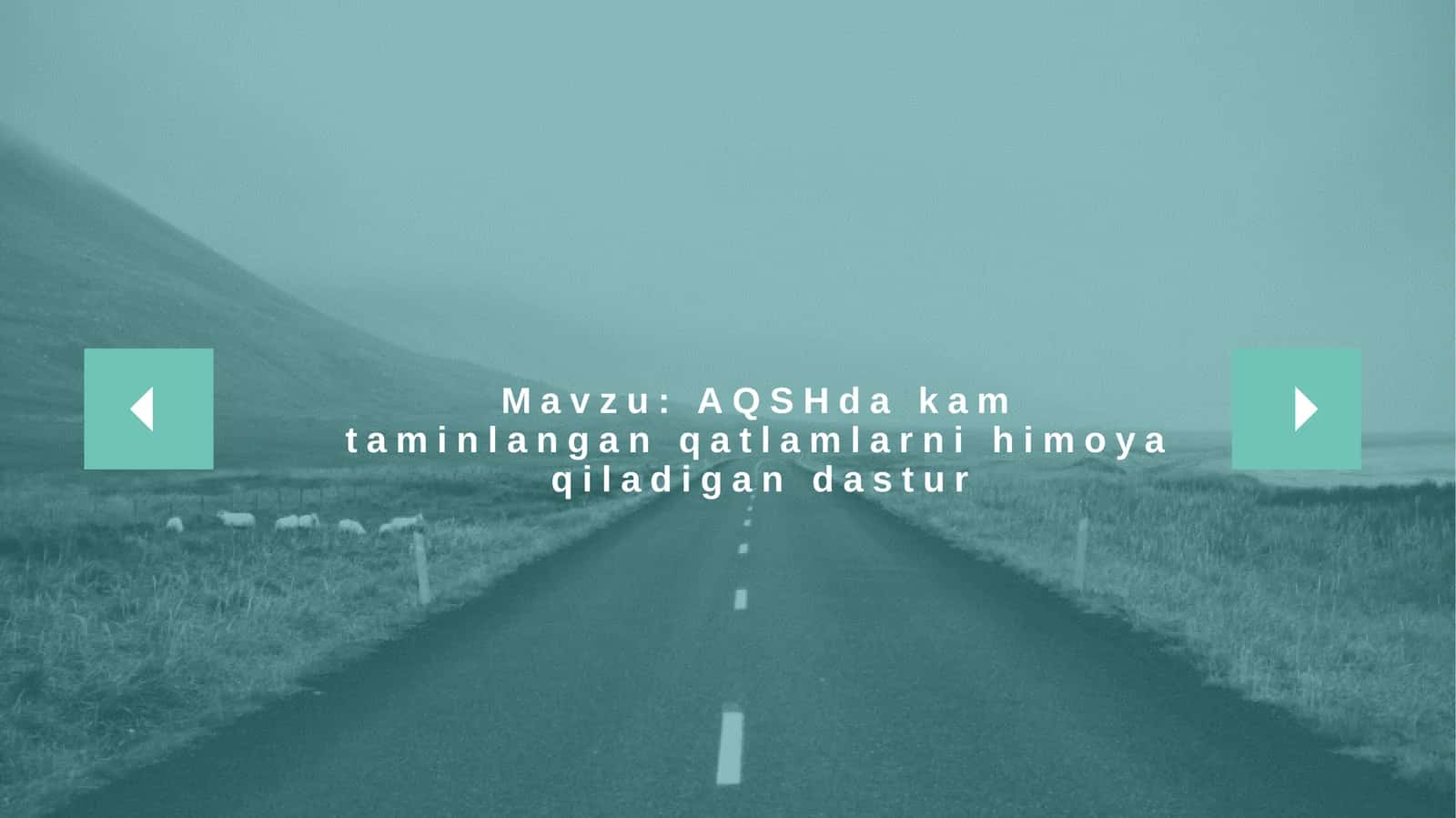 AQSHda kam taminlangan qatlamlarni himoya qiladigan dastur 1