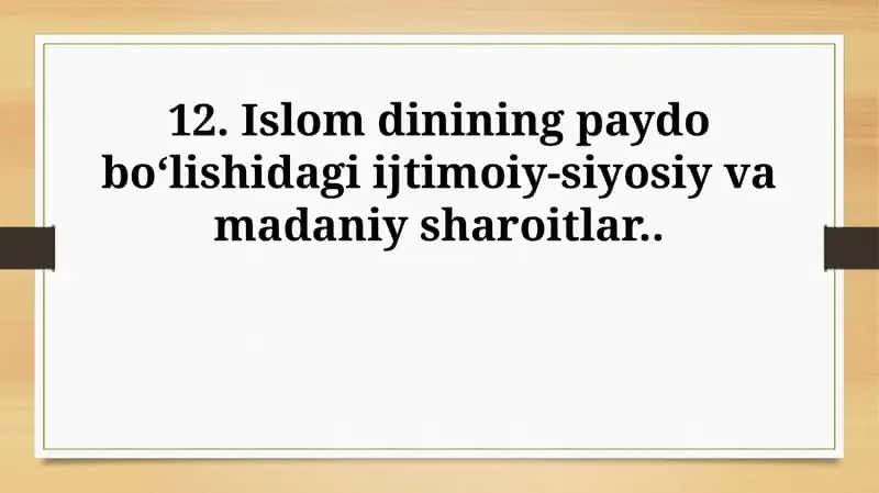 Arabistonning Islomgacha bo'lgan ijtimoiy tuzilishi 1