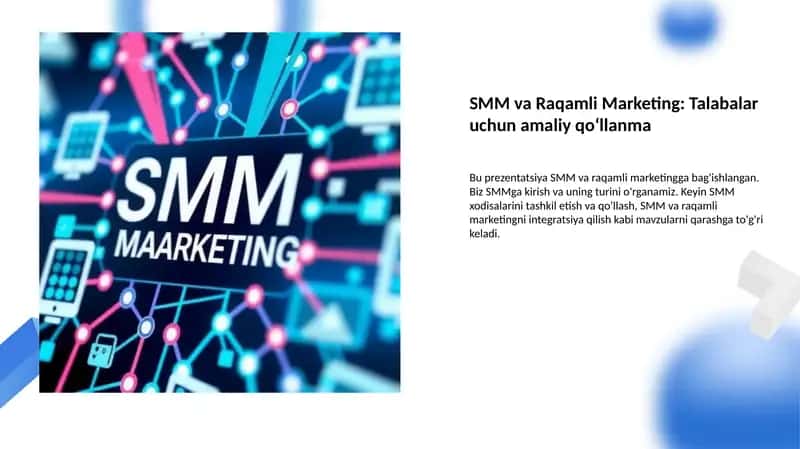 SMM va Raqamli Marketing: Talabalar uchun amaliy qo‘llanma 1