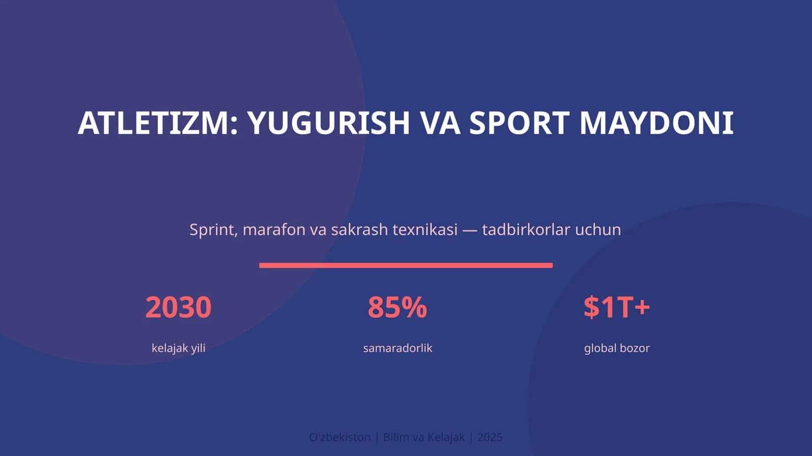 Atletizm: yugurish va sport maydoni 1
