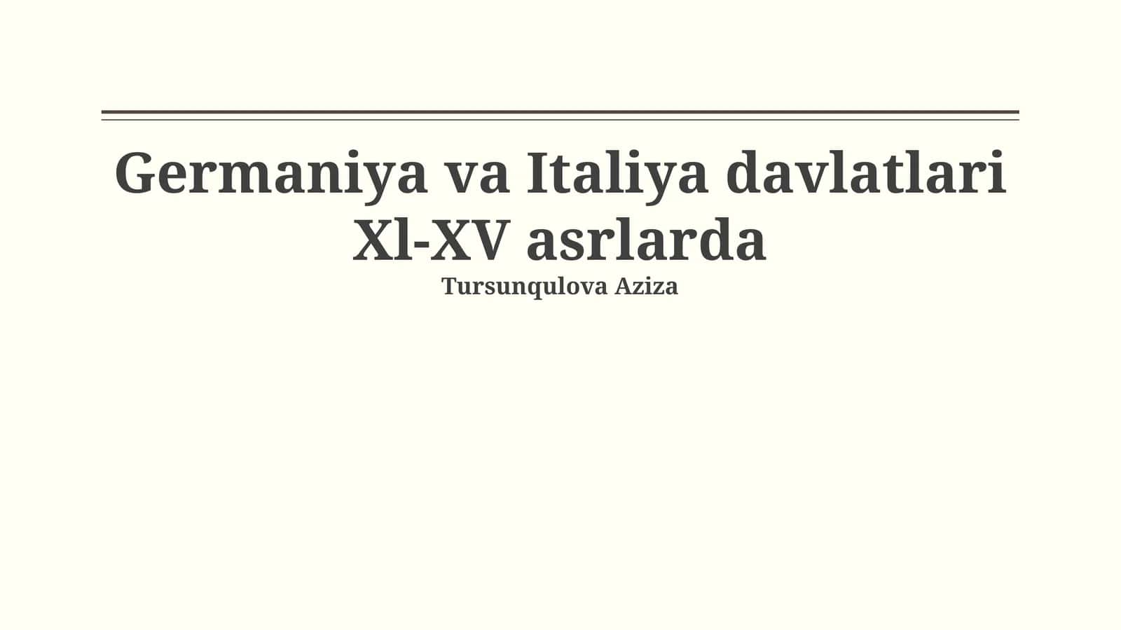 Italiyadagi san'at va me'morchilikning gullashi 1