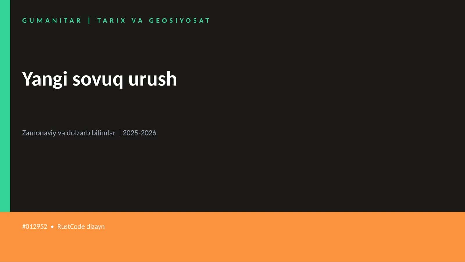 Yangi sovuq urush 1