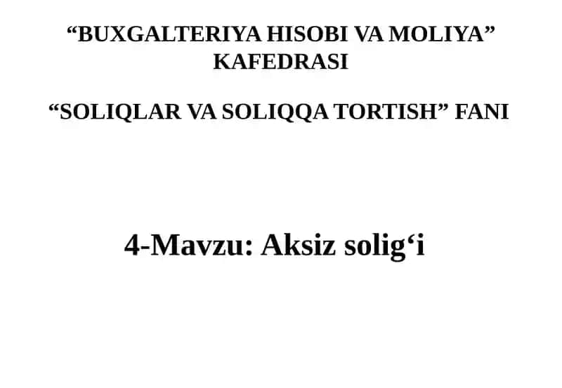 Aksizsolig‘i