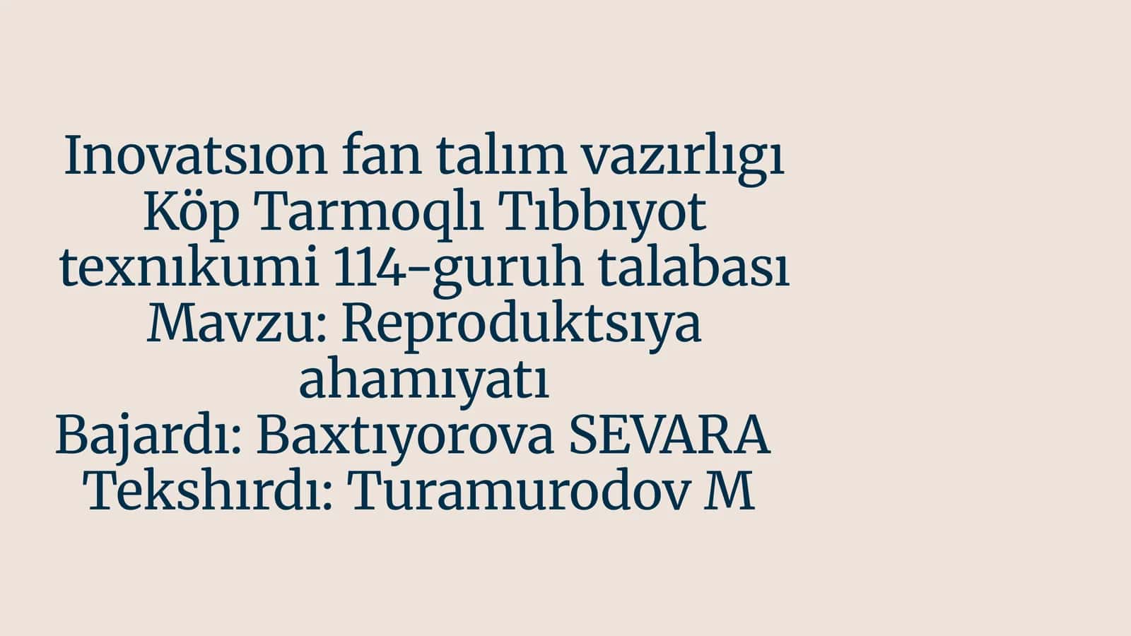 Reproduktsıya ahamıyatı 1