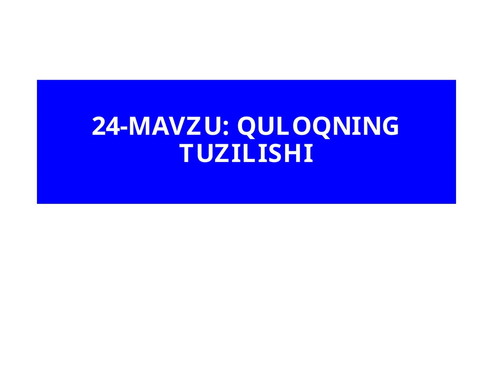QULOQNING TUZILISHI 1