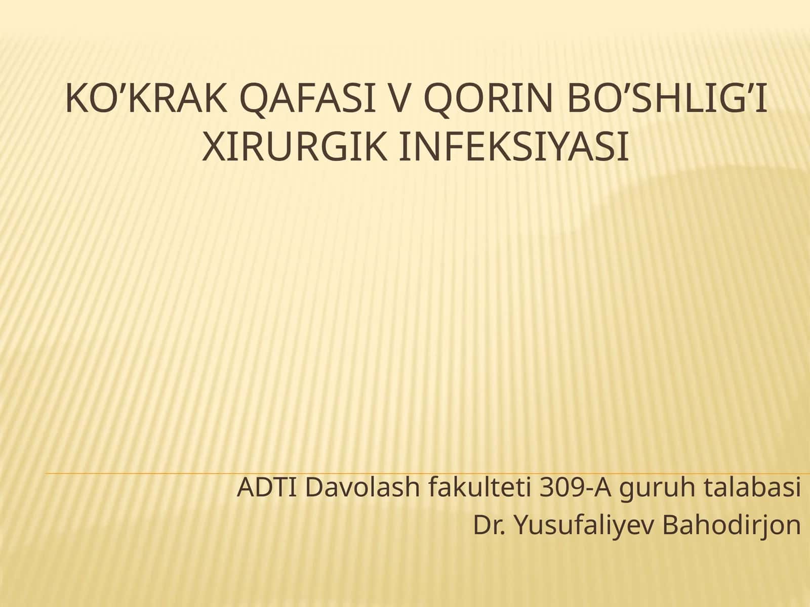 Xirurgik infeksiyasi 1
