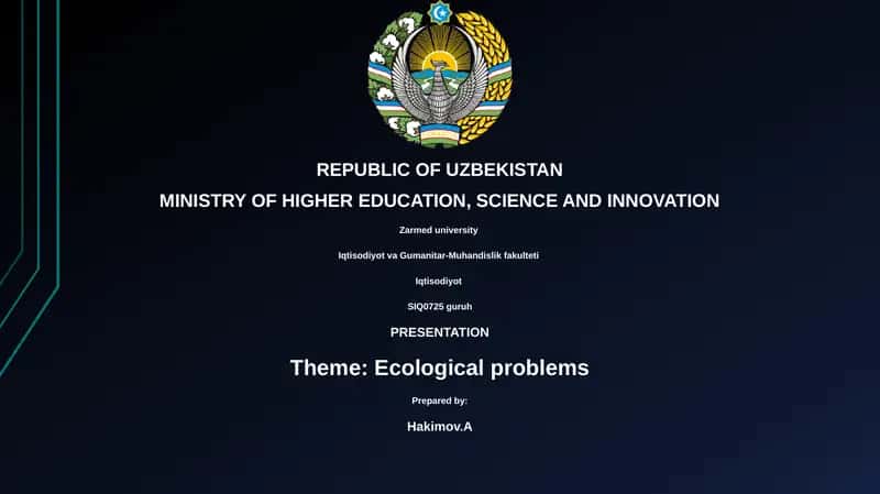 Ecological problems Presentation 1