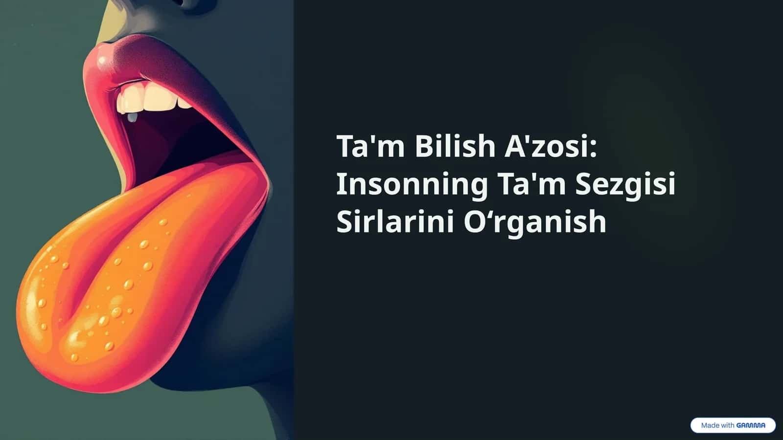 Ta'm Bilish A'zosi: Insonning Ta'm Sezgisi Sirlarini O‘rganish 1