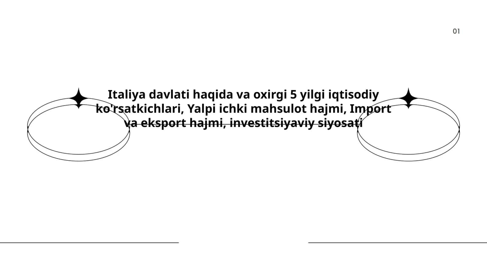 Italiya davlati haqida va oxirgi 5 yilgi iqtisodiy ko'rsatkichlari 1