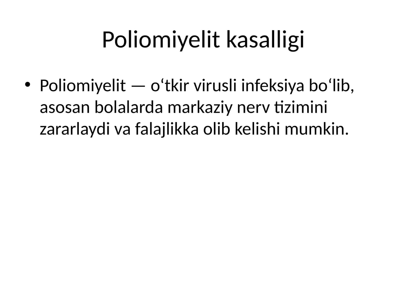 Poliomiyelit kasalligi 1