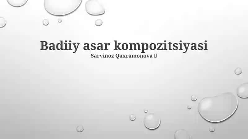 Badiiy asar kompozitsiyasi