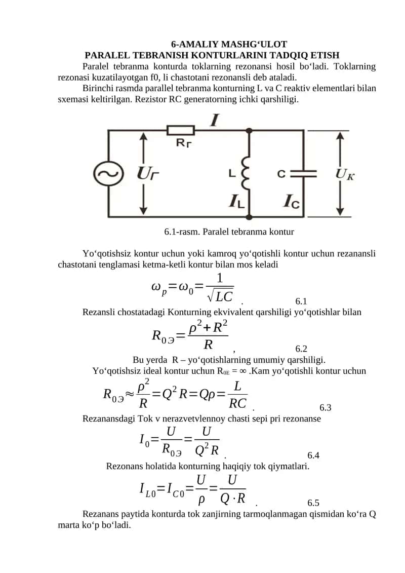 PARALEL TEBRANISH KONTURLARINI TADQIQ ETISH 1