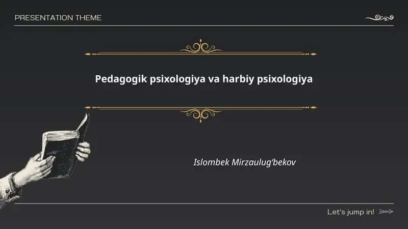 Pedagogik psixologiya va harbiy psixologiya 1