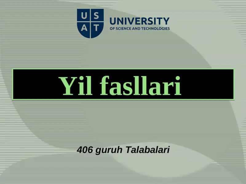 Yil fasllari 1