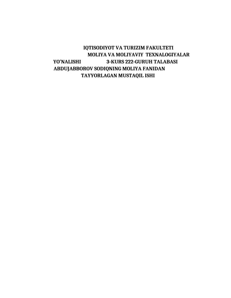 Moliyaviy Risklarni Baholash Metodlari 1