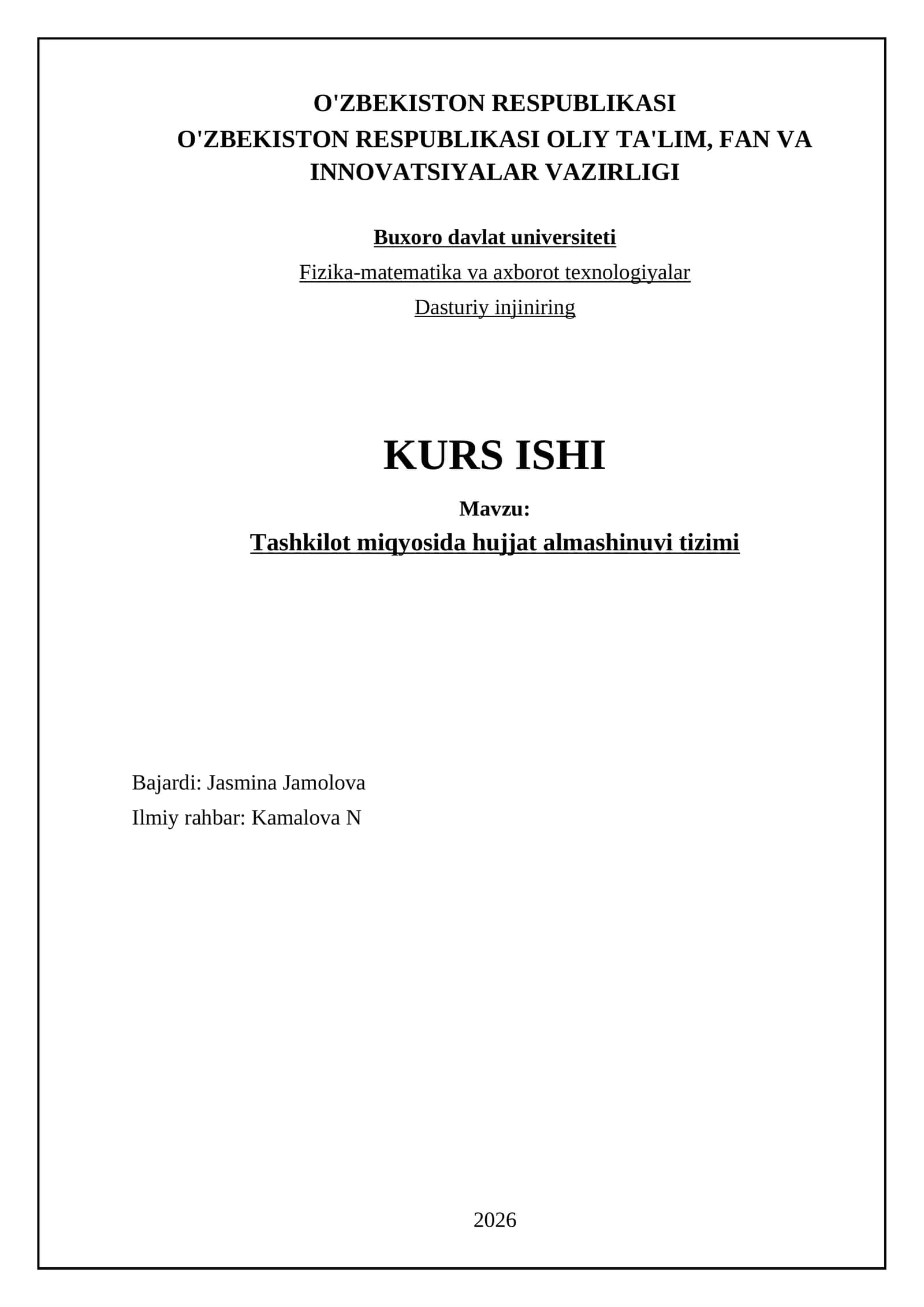 Tashkilot miqyosida hujjat almashinuvi tizimi 1