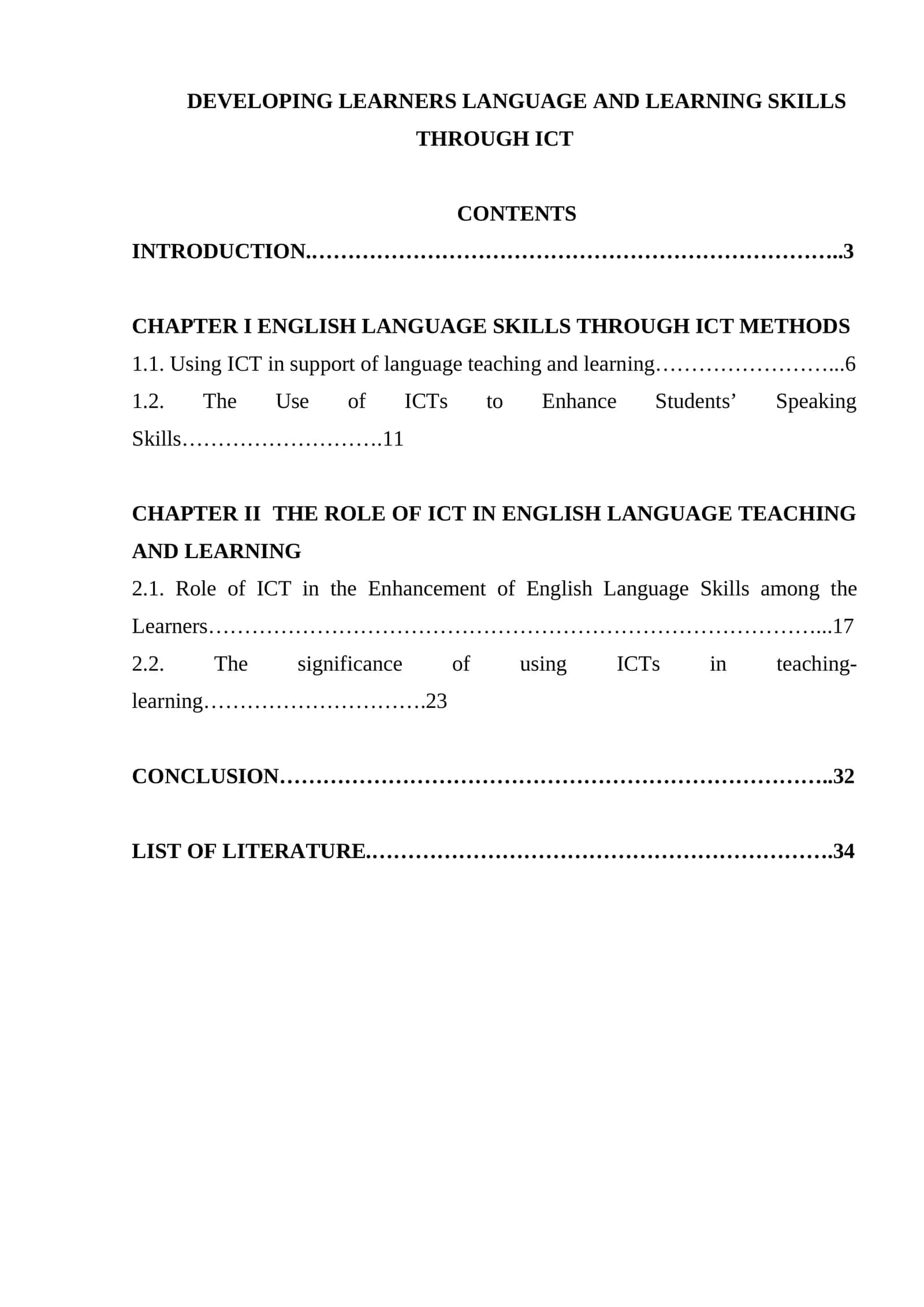 DEVELOPING LEARNERS LANGUAGE AND LEARNING SKILLS THROUGH ICT 1