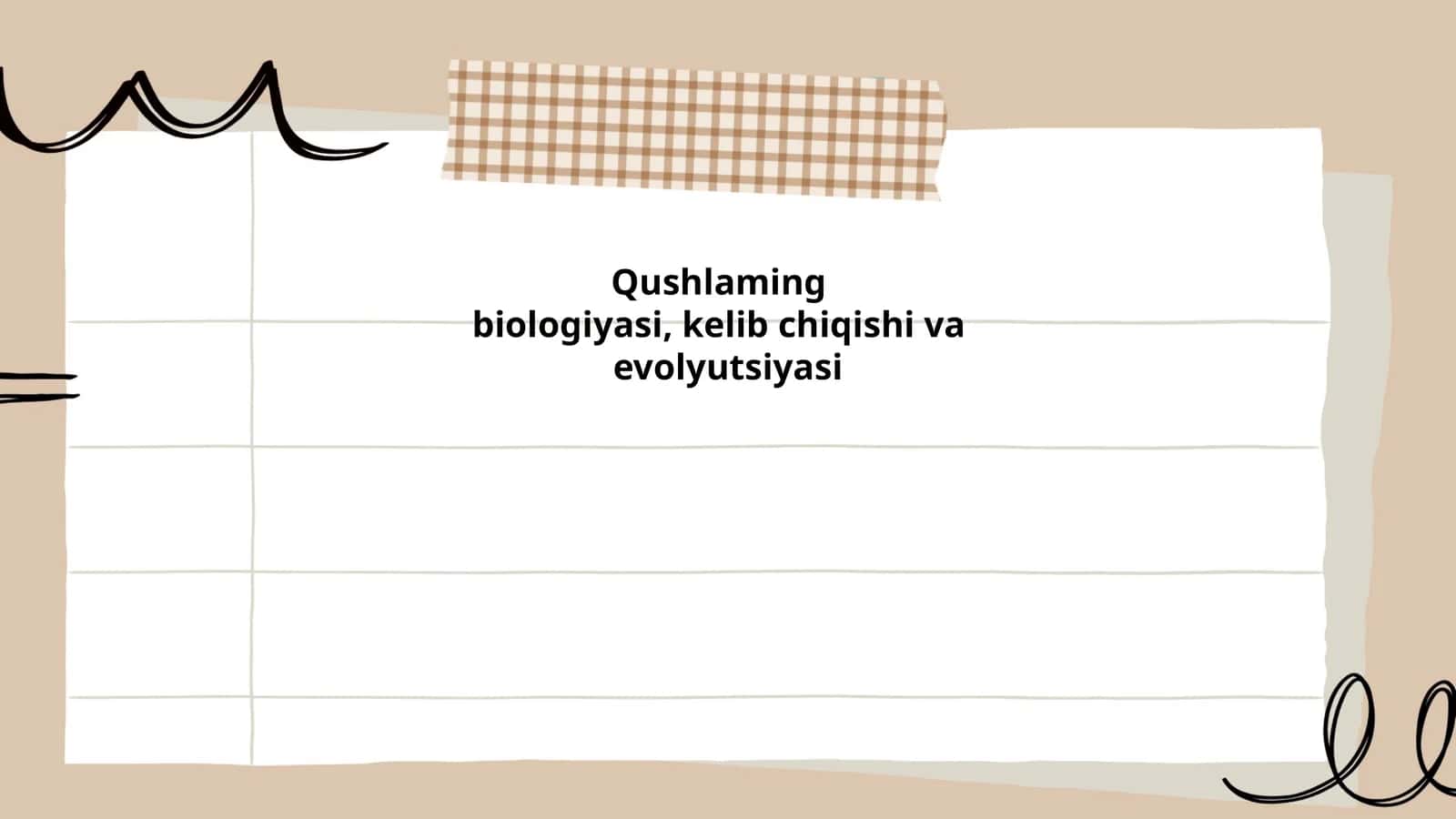 Qushlaming biologiyasi, kelib chiqishi va evolyutsiyasi 1