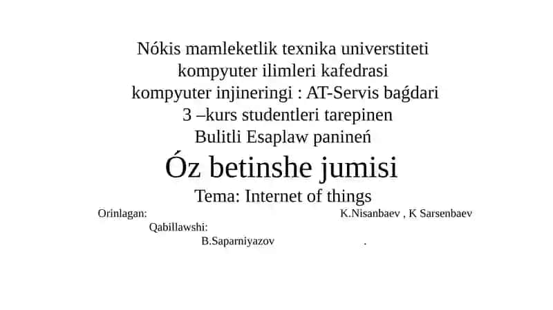 Internet of things