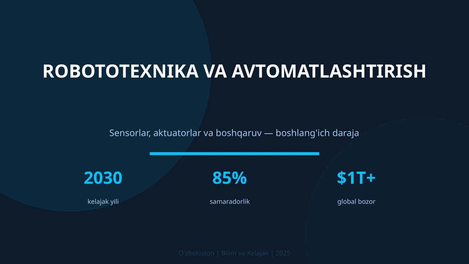 Robototexnika va avtomatlashtirish 1