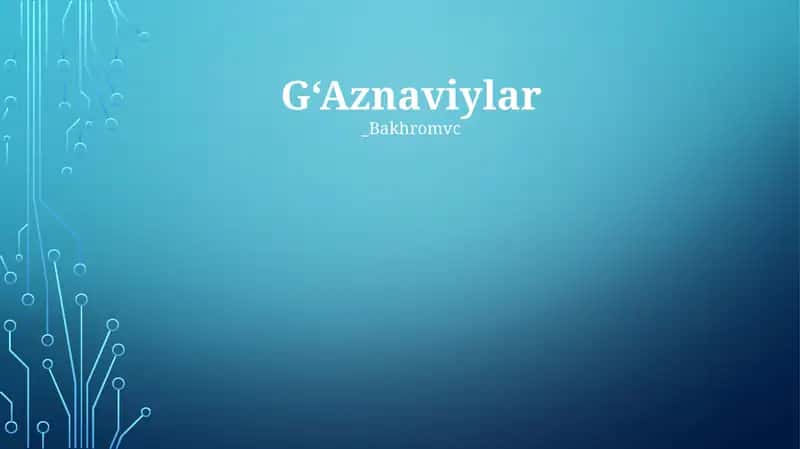 G'aznaviylar 1
