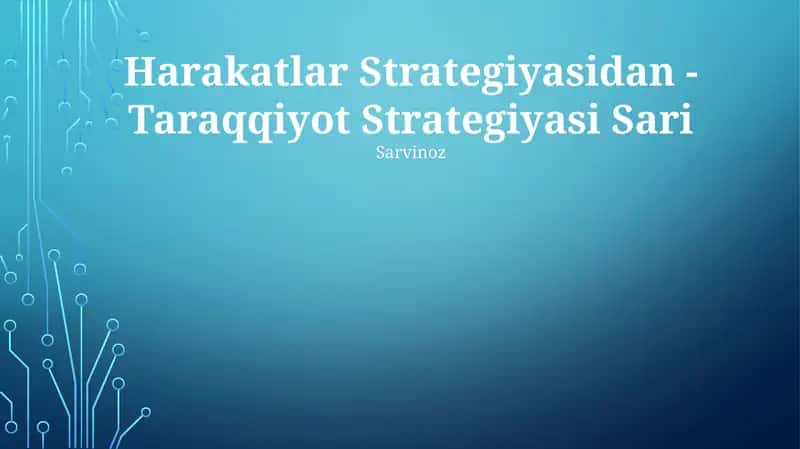 Taraqqiyot Strategiyasi 1