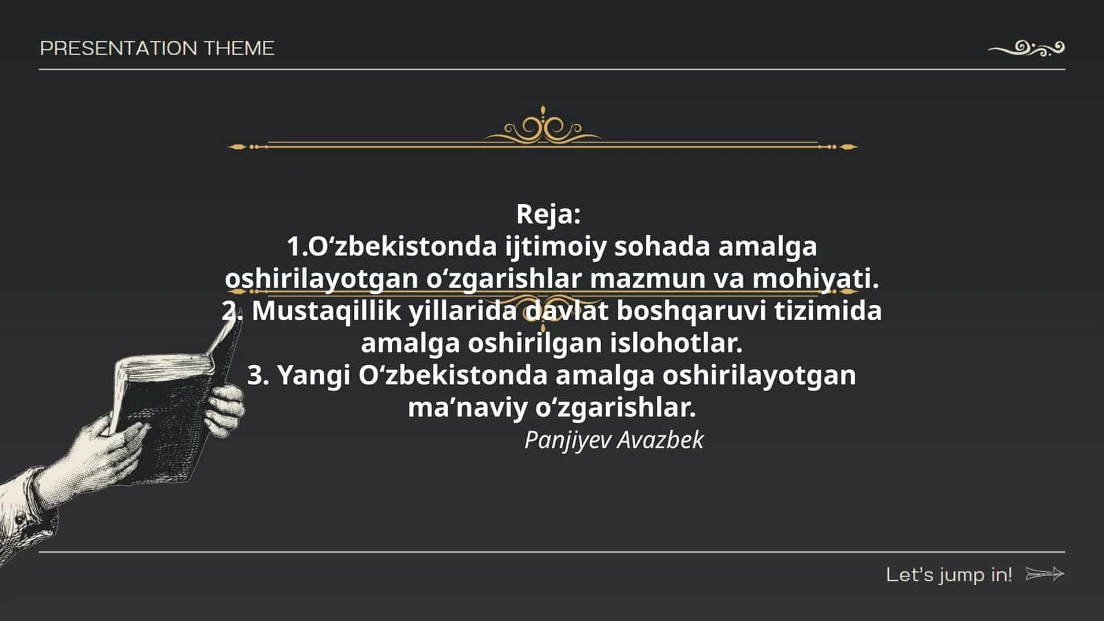 Oʻzbekistonda ijtimoiy sohada amalga oshirilayotgan oʻzgarishlar mazmun va mohiyati 1