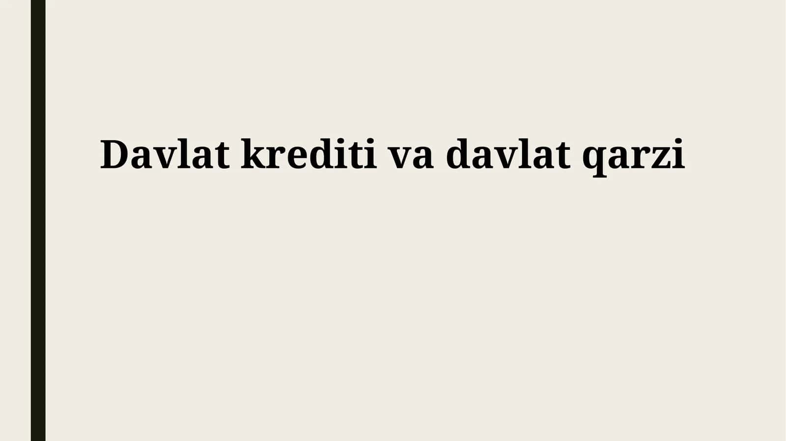 Davlat krediti va davlat qarzi 1