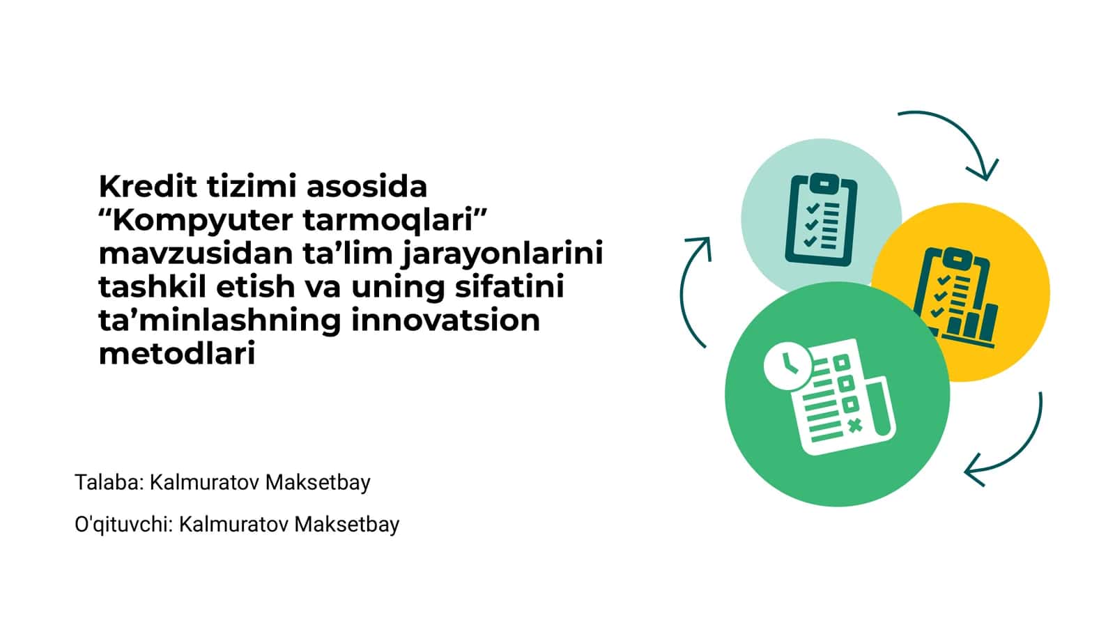 Kompyuter tarmoqlari fanining o‘rni va ahamiyati 1