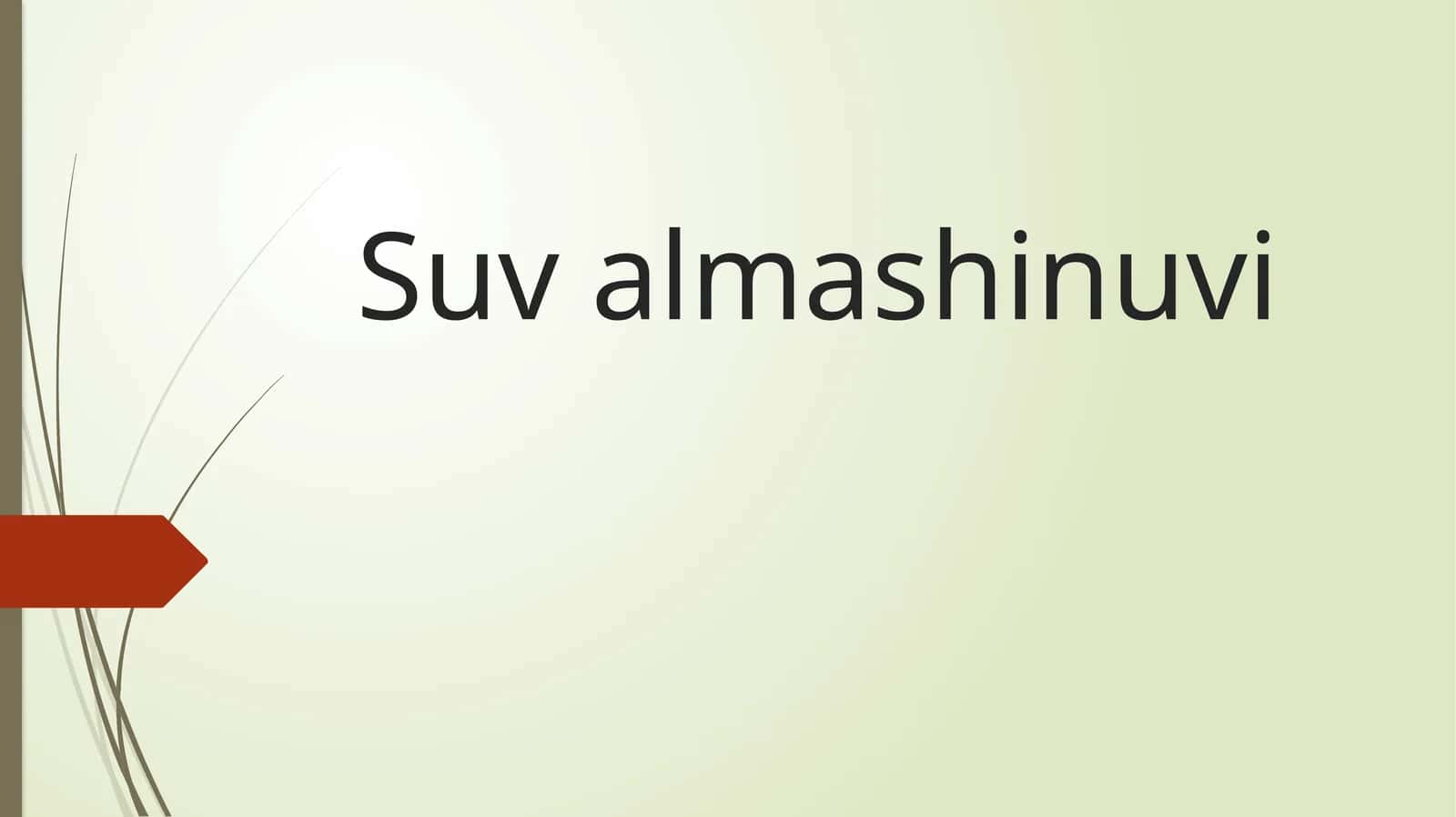 Suv almashinuvi 1