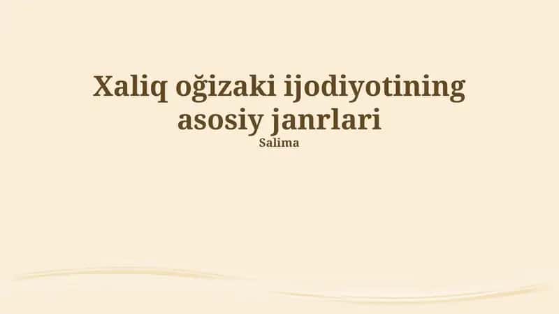 Xaliq Oʻgʻuzaki ijodining asarlar 1