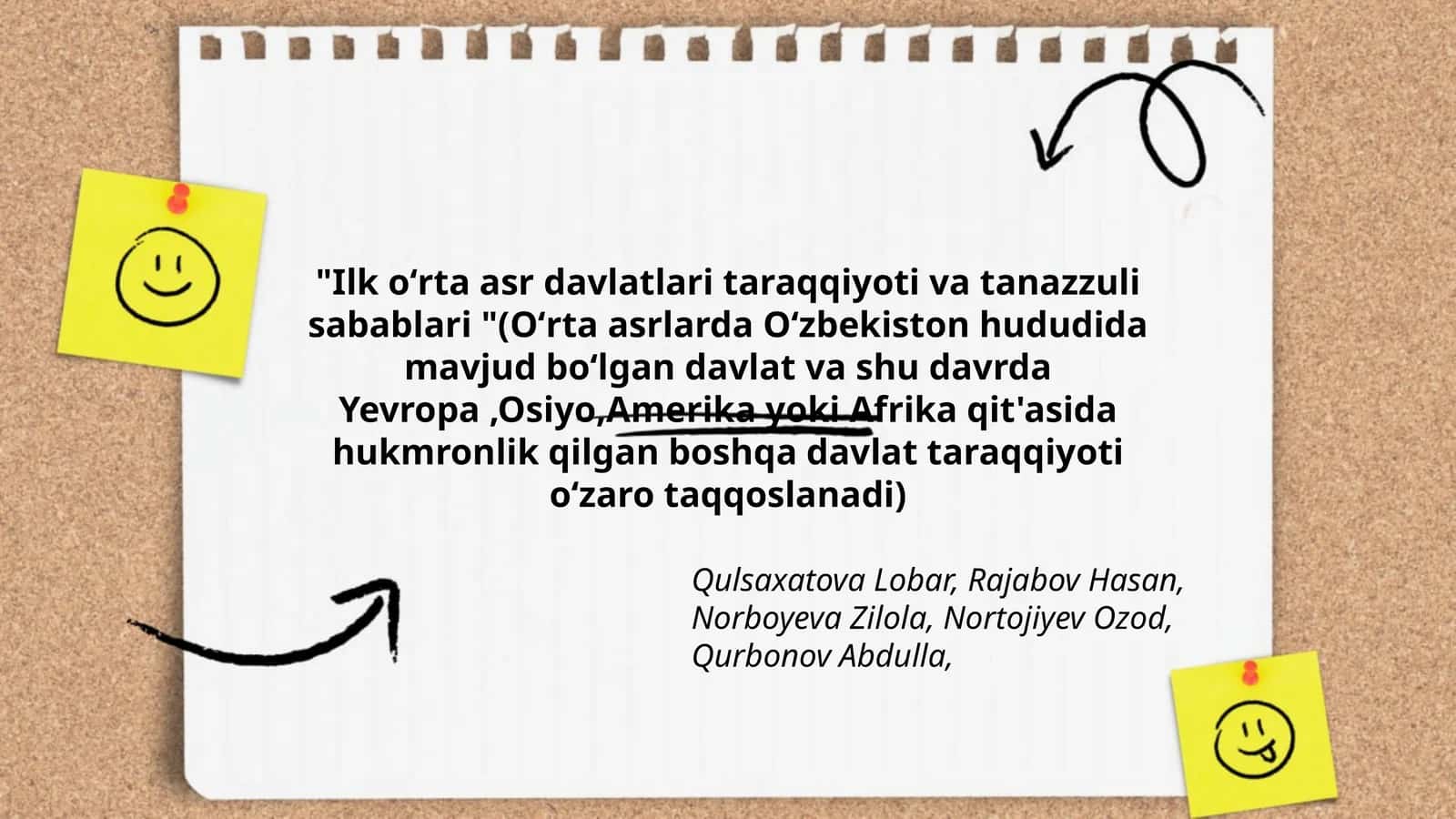 Ilk oʻrta asr davlatlari taraqqiyoti va tanazzuli sabablari 1