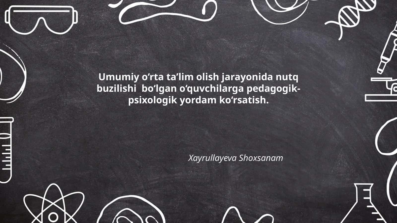 Umumiy o‘rta ta’lim olish jarayonida nutq buzilishlari 1
