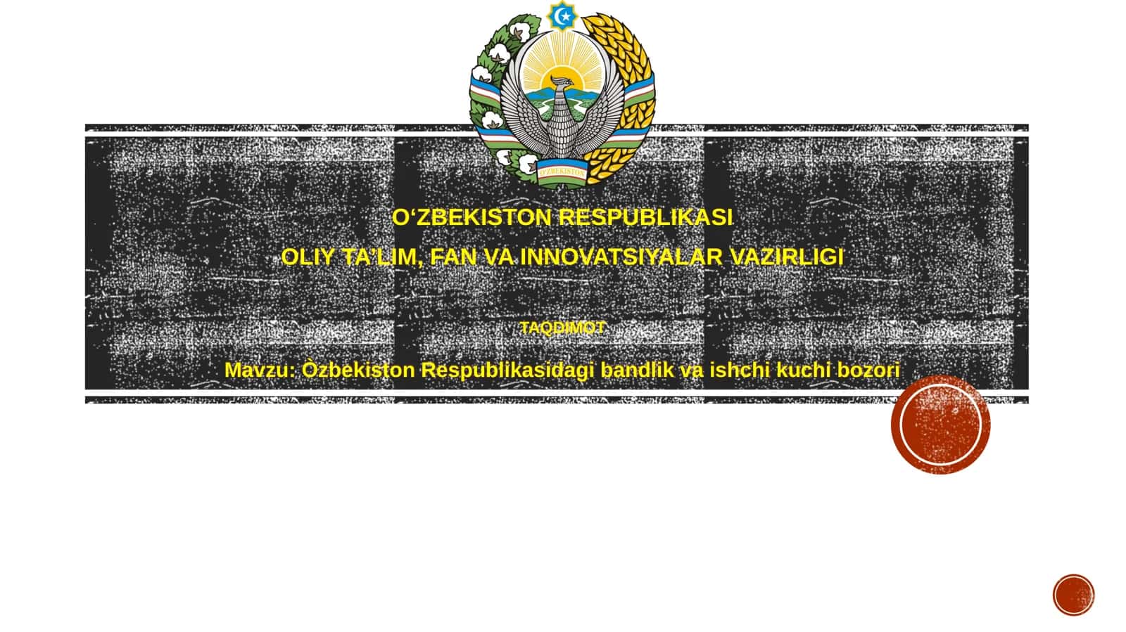 O'zbekiston Respublikasidagi bandlik va ishchi kuchibozori 1